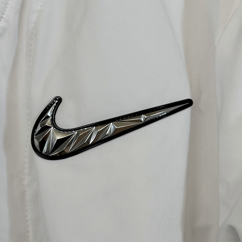 Nice High End Nike White Silver On-Field Football Trench Coat Women’s XL FIRE - Picture 5 of 11